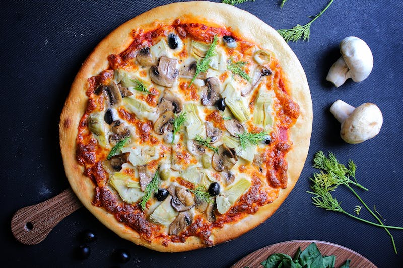 Truffle mushroom specialty pizza at Via 313
